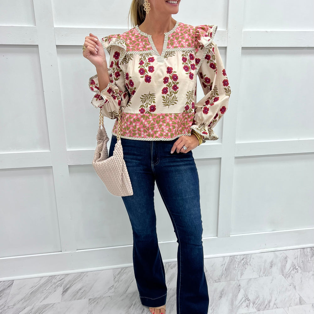 In My Dreams Mix Print Top