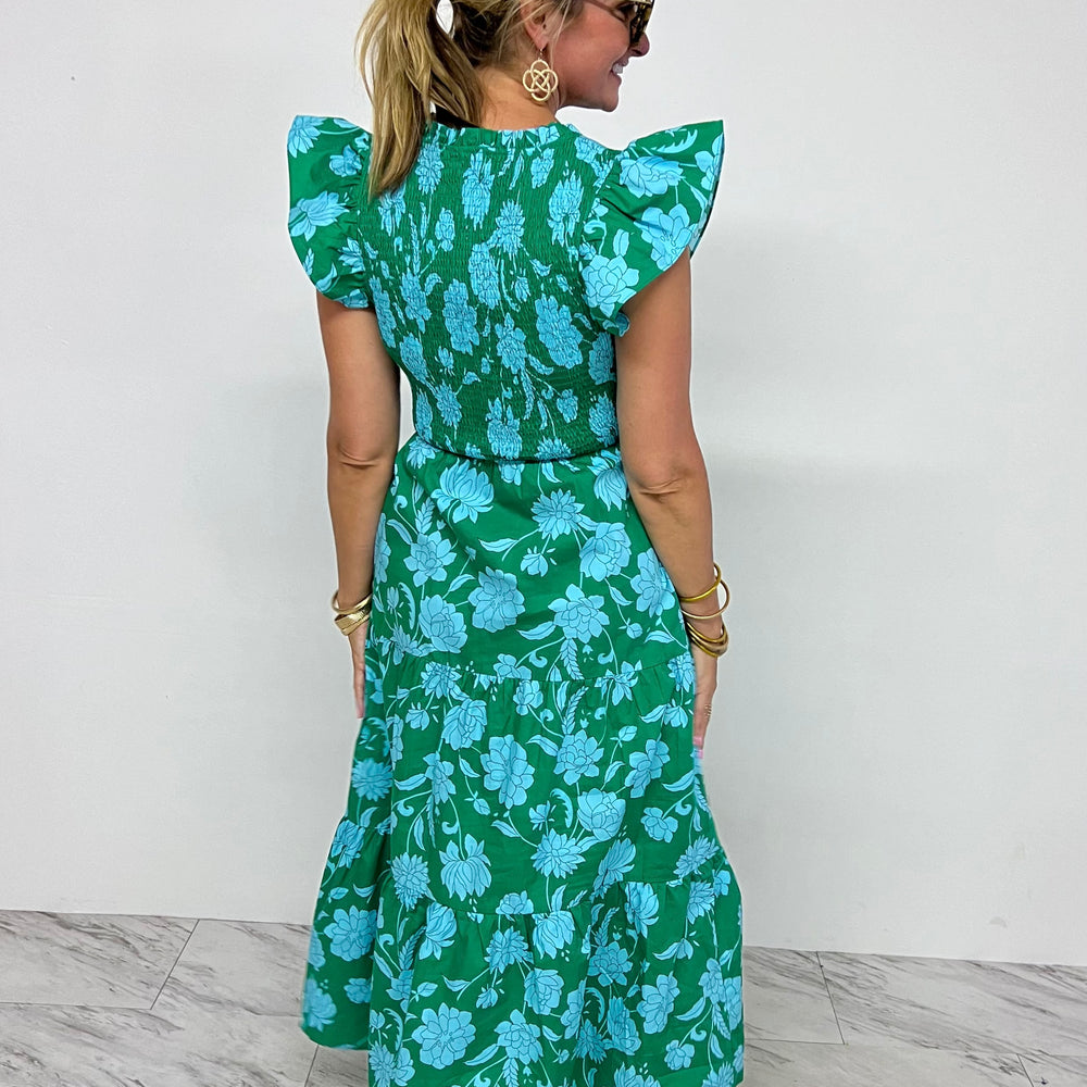 
                  
                    Liliana Print Smocked Maxi Dress-FINAL SALE
                  
                