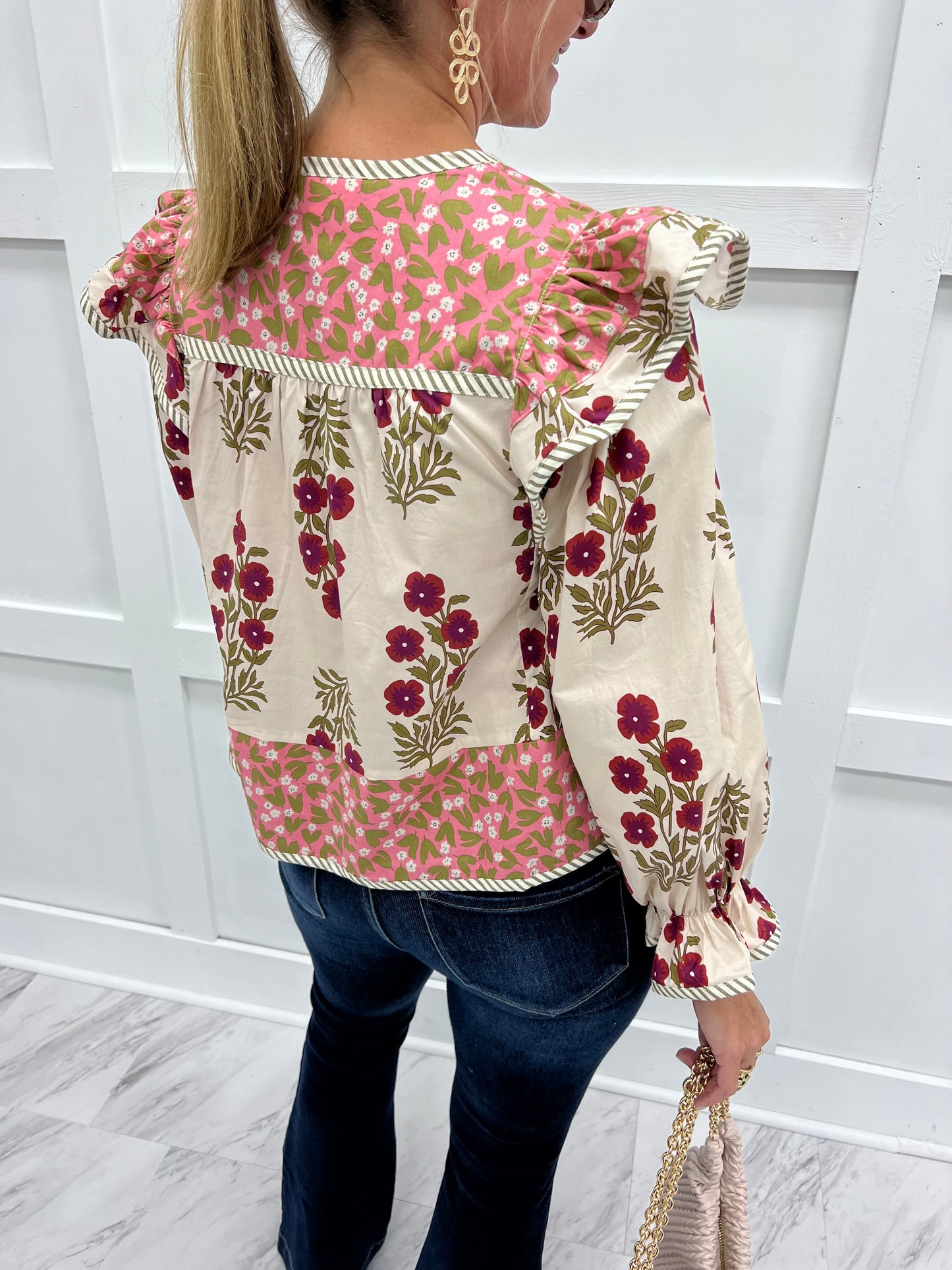 In My Dreams Mix Print Top