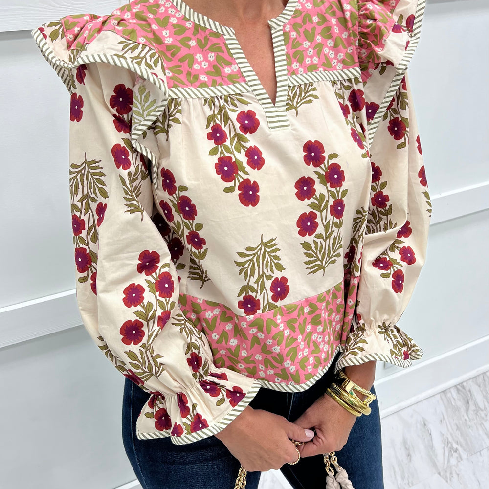 
                  
                    In My Dreams Mix Print Top
                  
                
