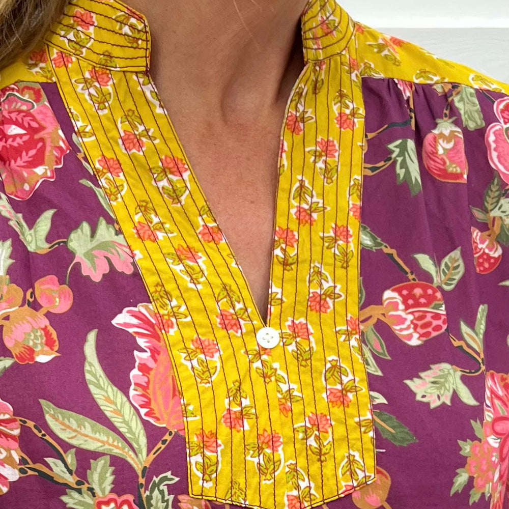 Lagos Mixed Print Floral Top