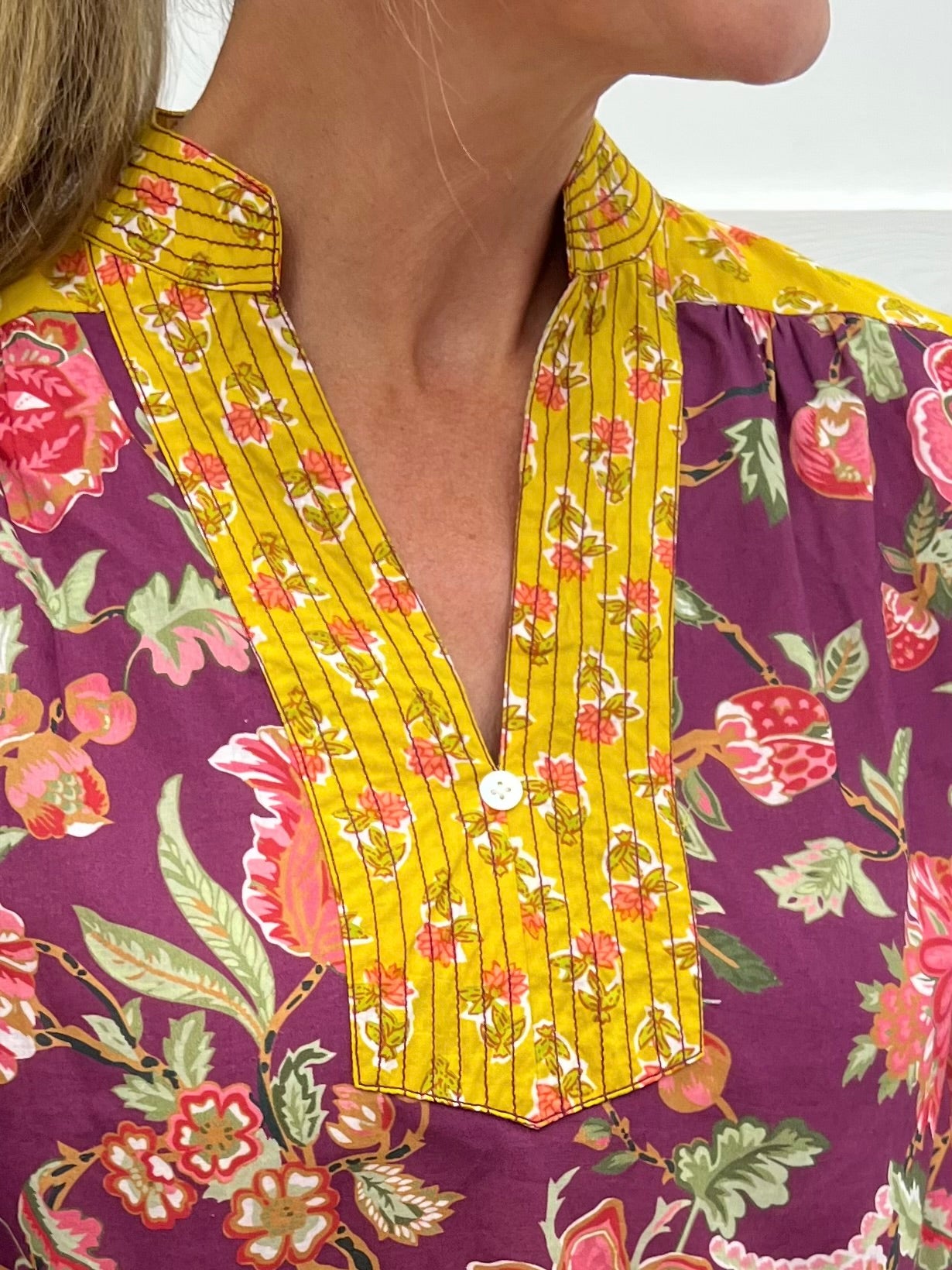 Lagos Mixed Print Floral Top