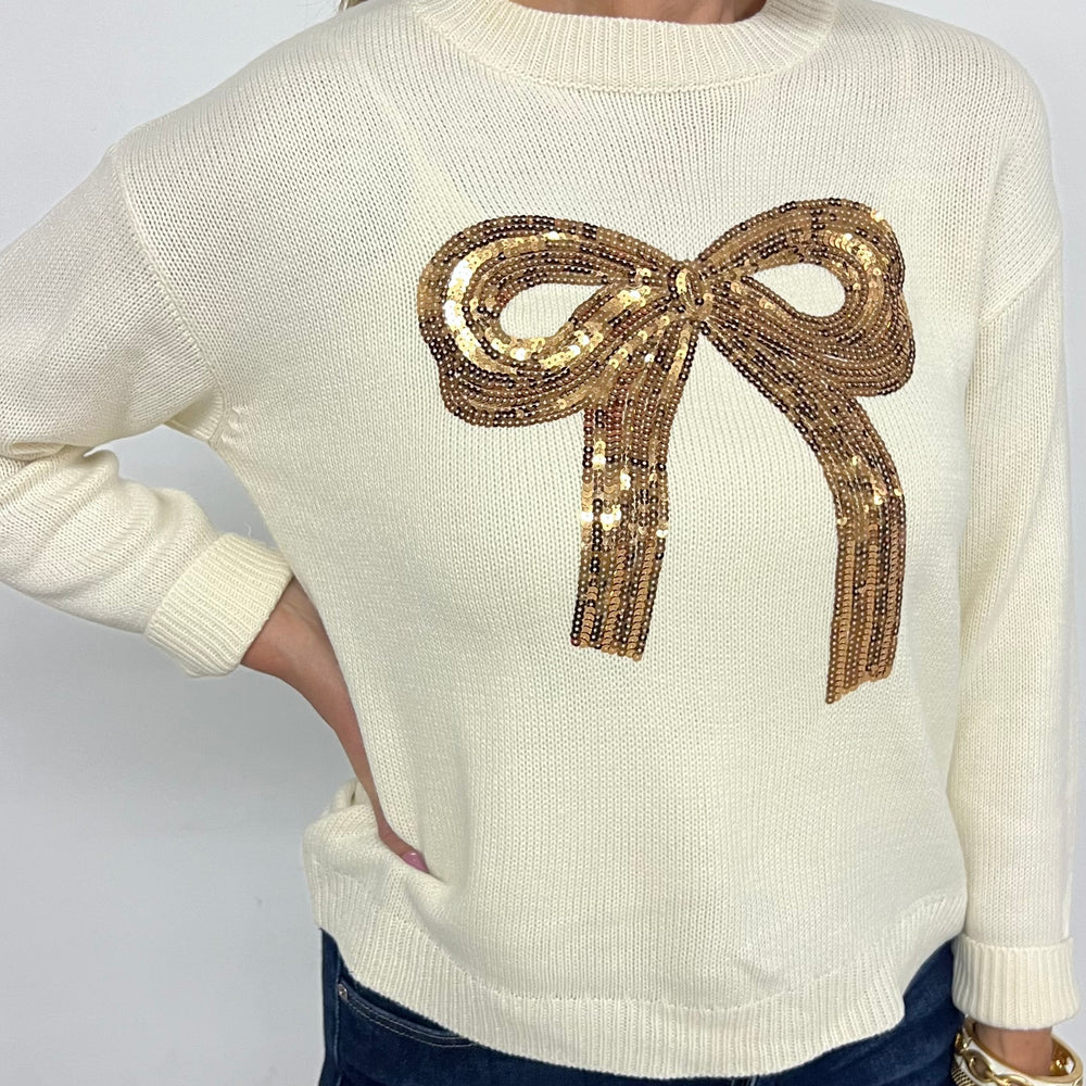 
                  
                    My Only Wish Sequin Bow Sweater
                  
                