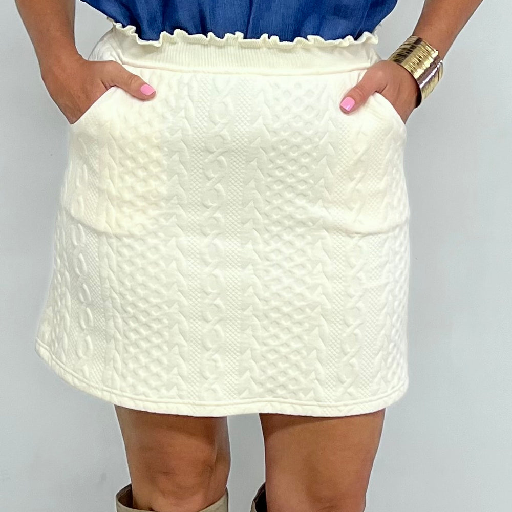 
                  
                    Jolie Textured Knit Skirt- FINAL SALE
                  
                