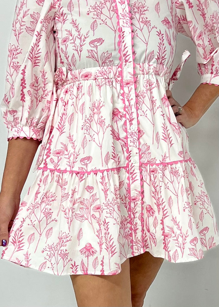 
                  
                    Everly Pink Print Dress
                  
                