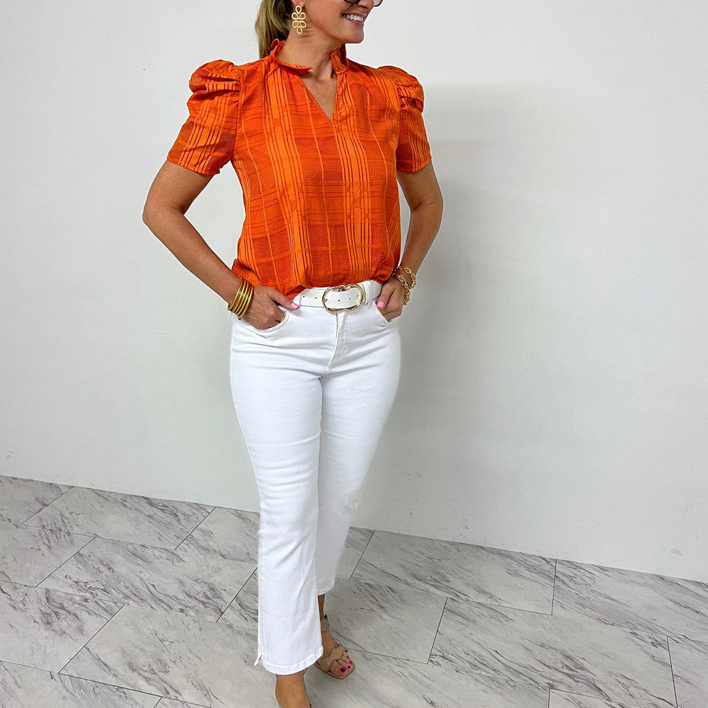 
                  
                    Nantucket Textured V.Neck Top-FINAL SALE
                  
                