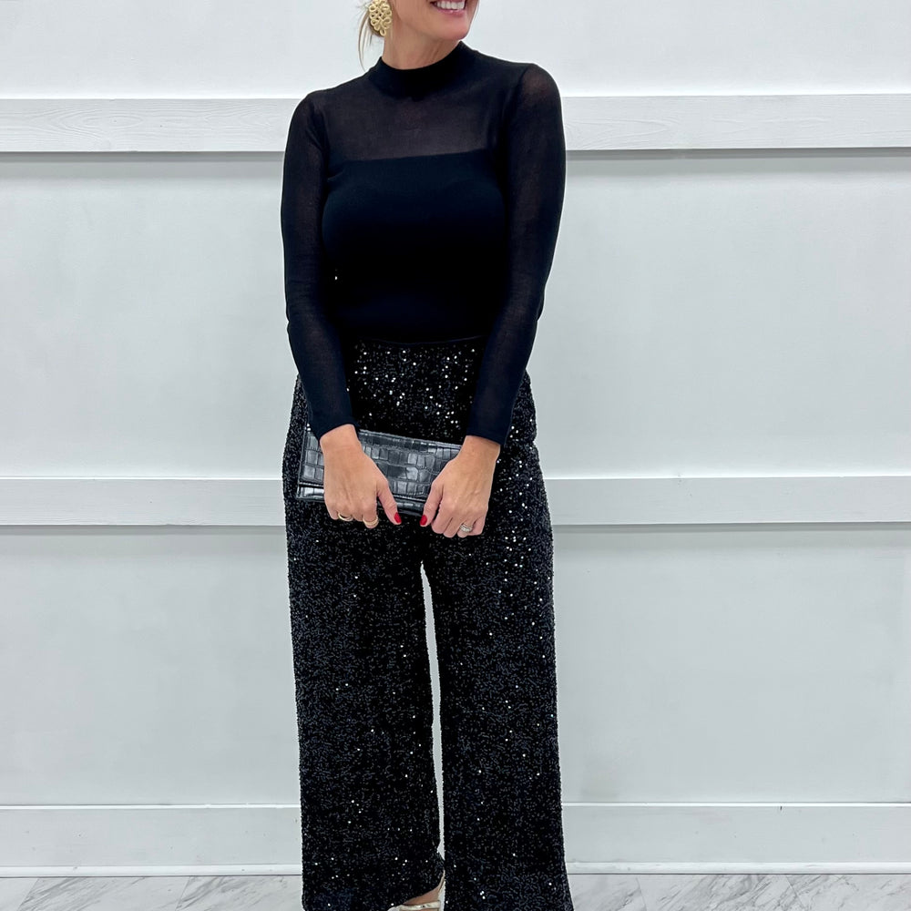 Temptation Sequin Pants (Black)