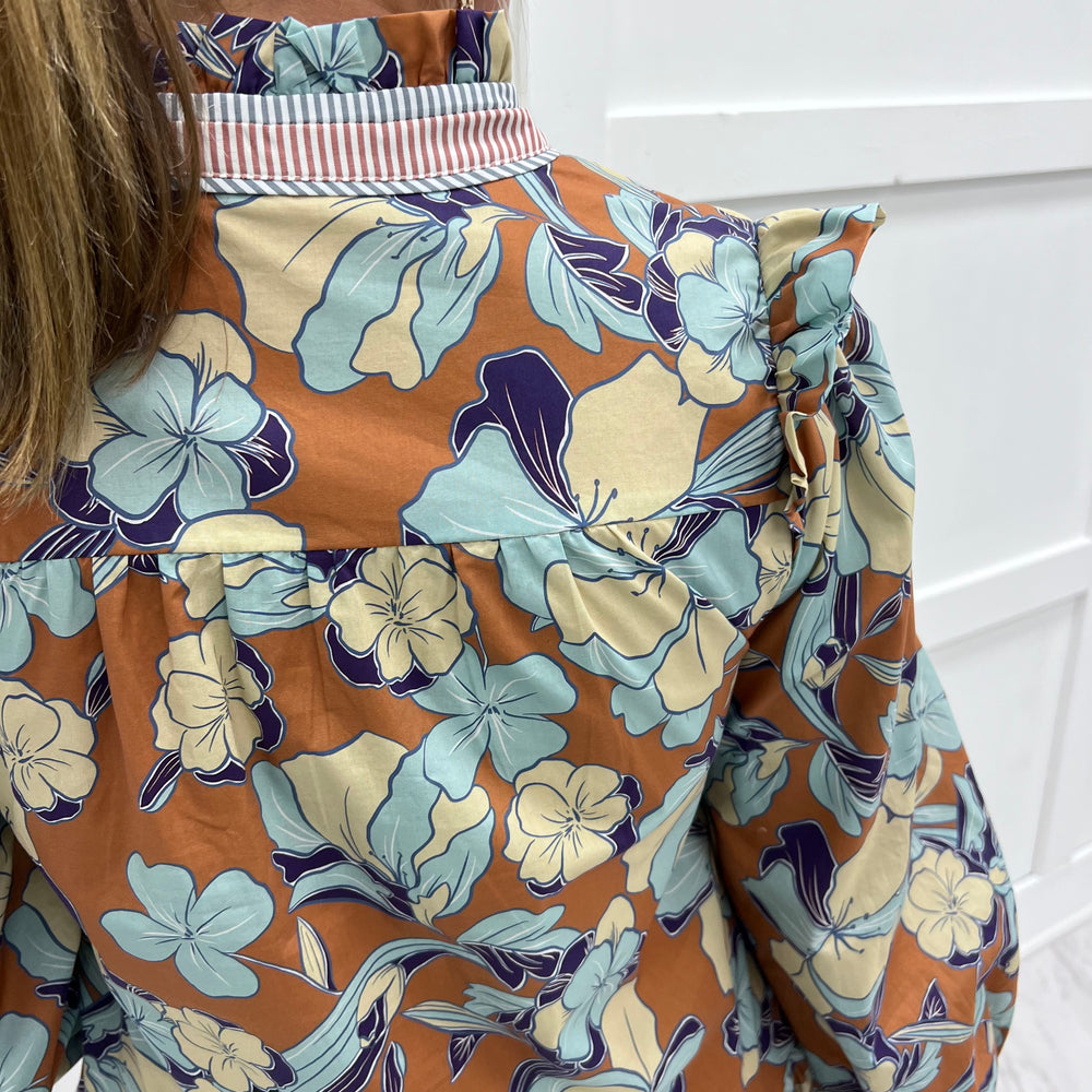 
                  
                    Cora Flower + Stripe Dress
                  
                