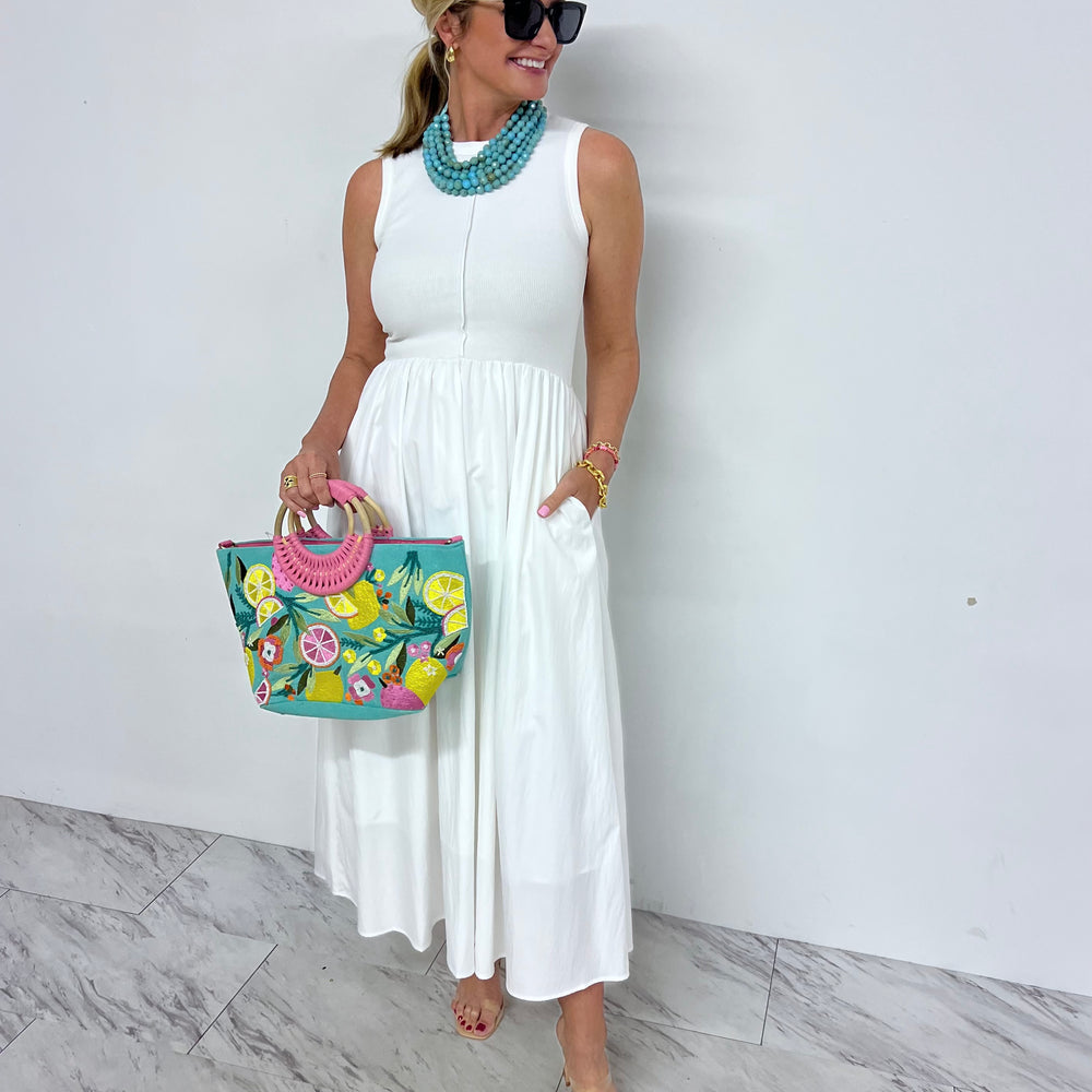 Georgina Off White Maxi Dress