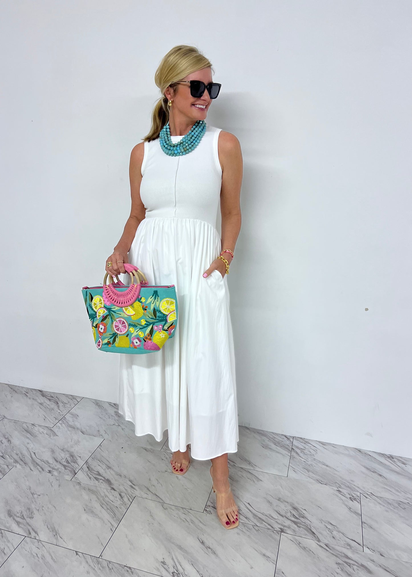 Georgina Off White Maxi Dress