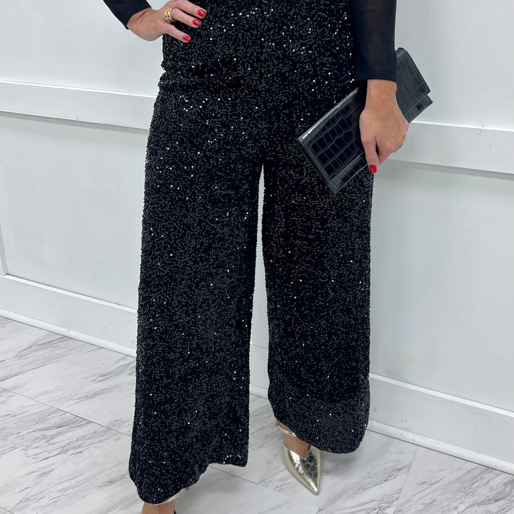 Temptation Sequin Pants (Black)