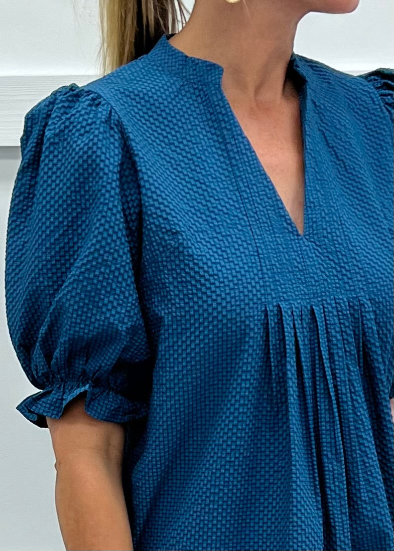 Vivian V.Neck Dress (Teal)
