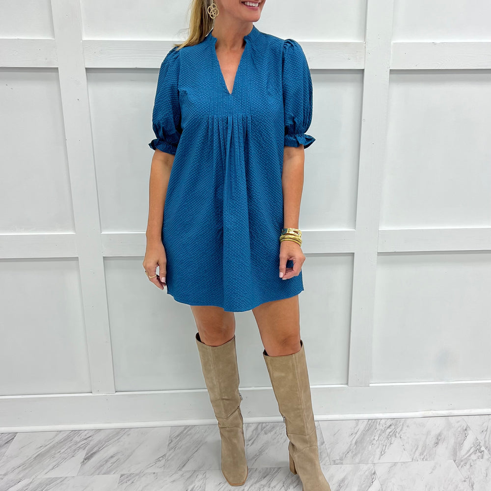 Vivian V.Neck Dress (Teal)