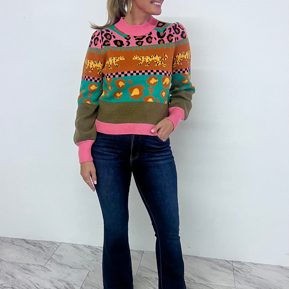 Untamed Mixed Pattern Sweater