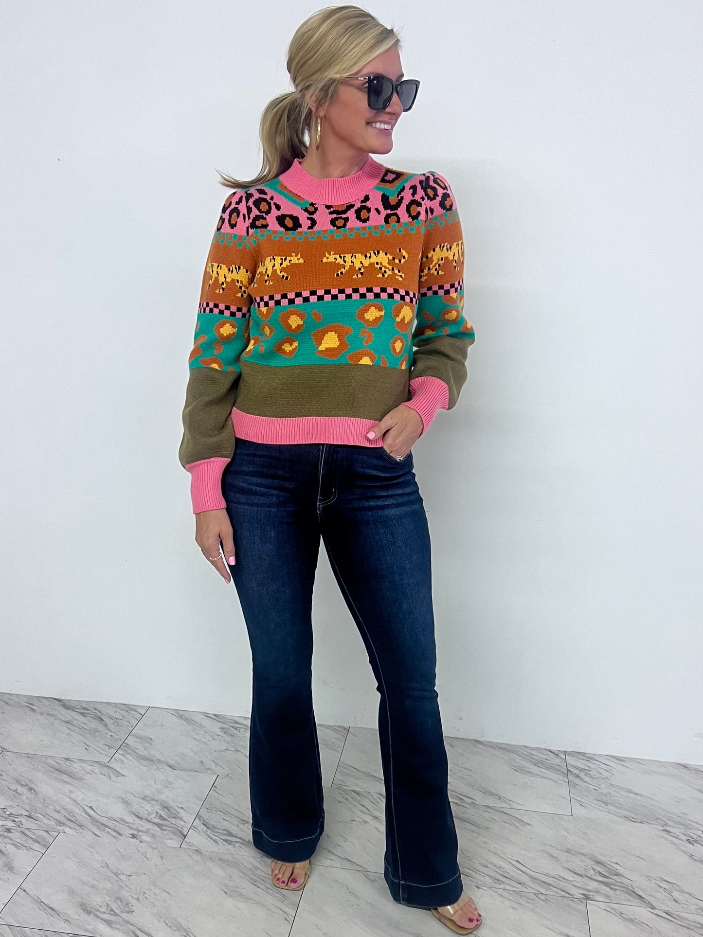 Untamed Mixed Pattern Sweater