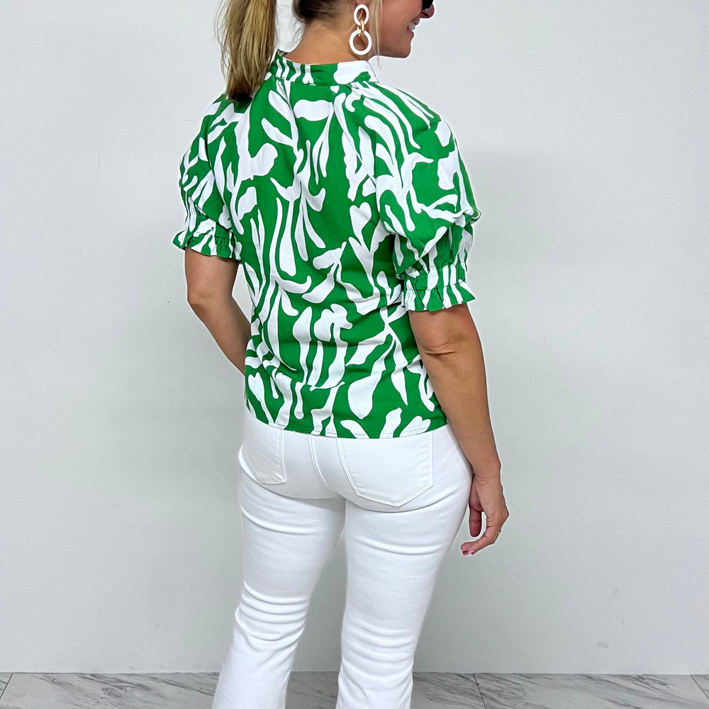 
                      
                        Hamptons Holiday Green + White Top
                      
                    