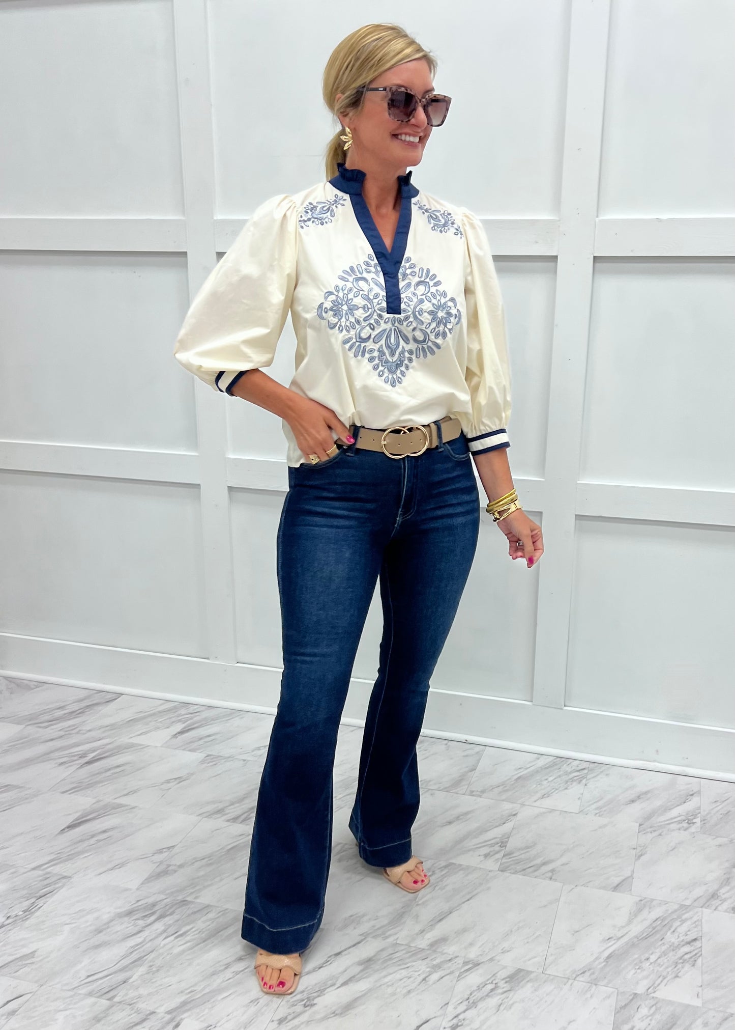 Melrose Embroidered Top
