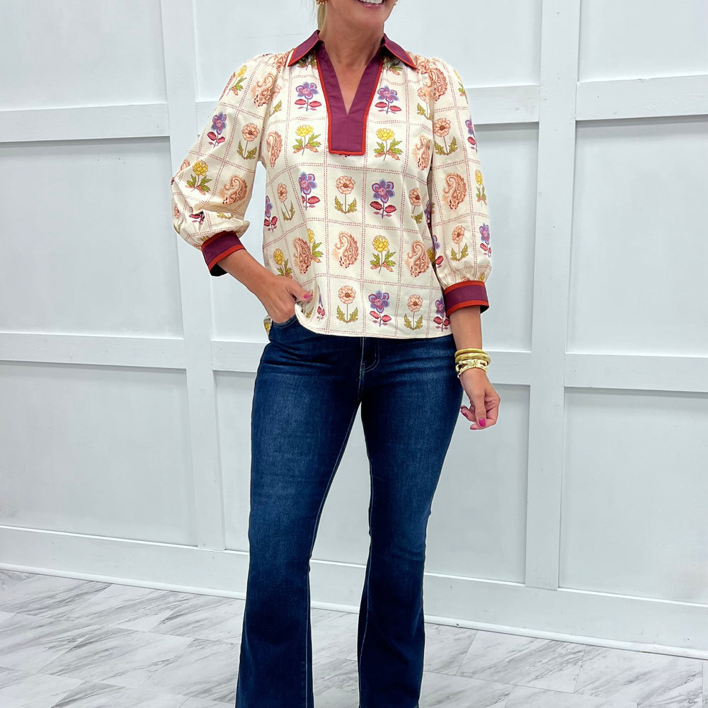 Evermore Floral Print Top