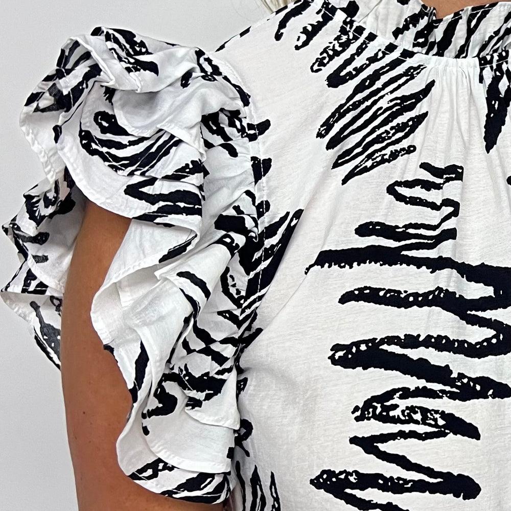 
                  
                    Beatrix B + W Print Top - FINAL SALE
                  
                