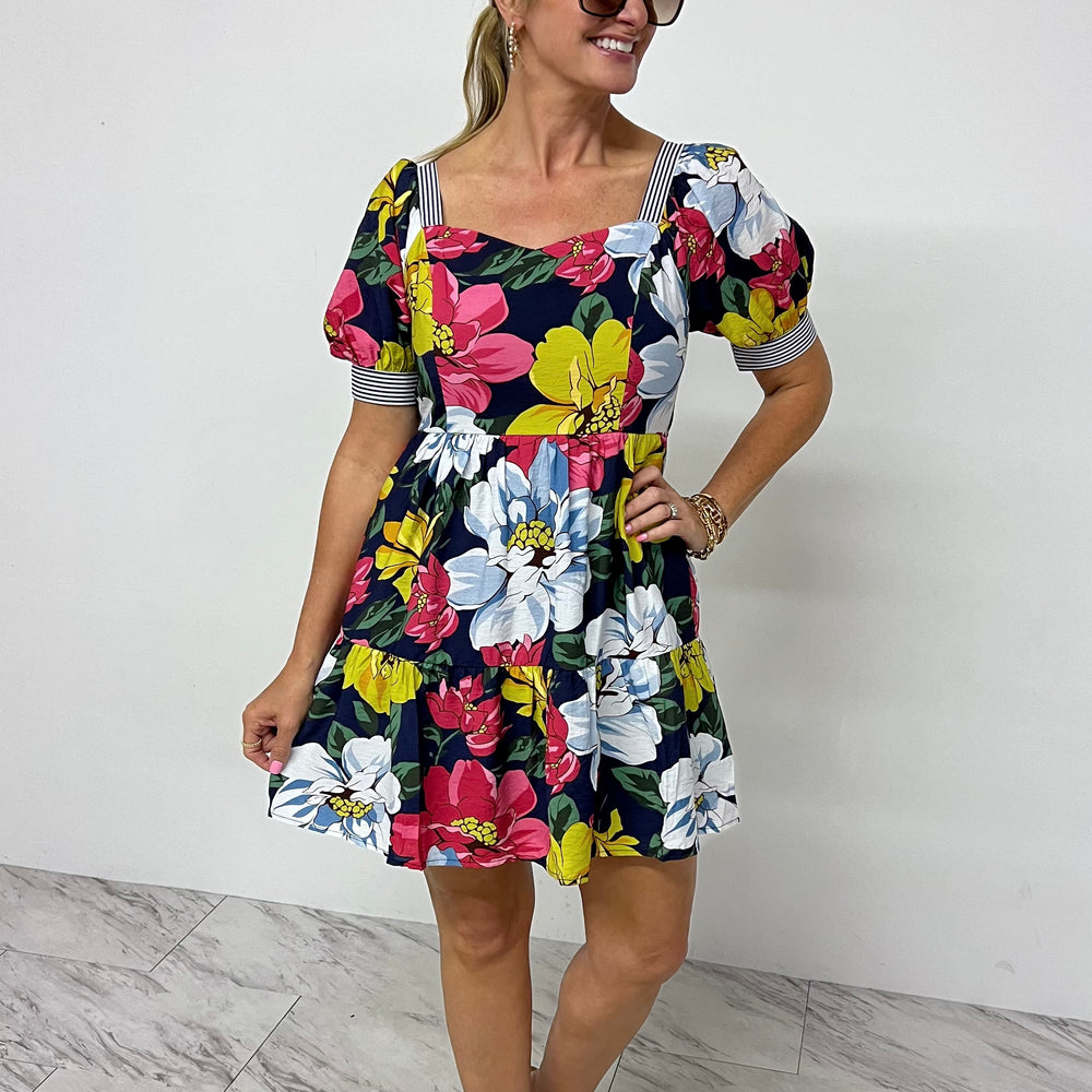 
                      
                        Hadley Floral + Stripe Dress
                      
                    