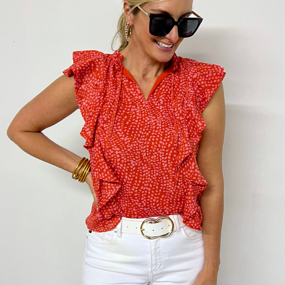 
                      
                        Crazy Love Red + Lurex Top -- FINAL SALE
                      
                    