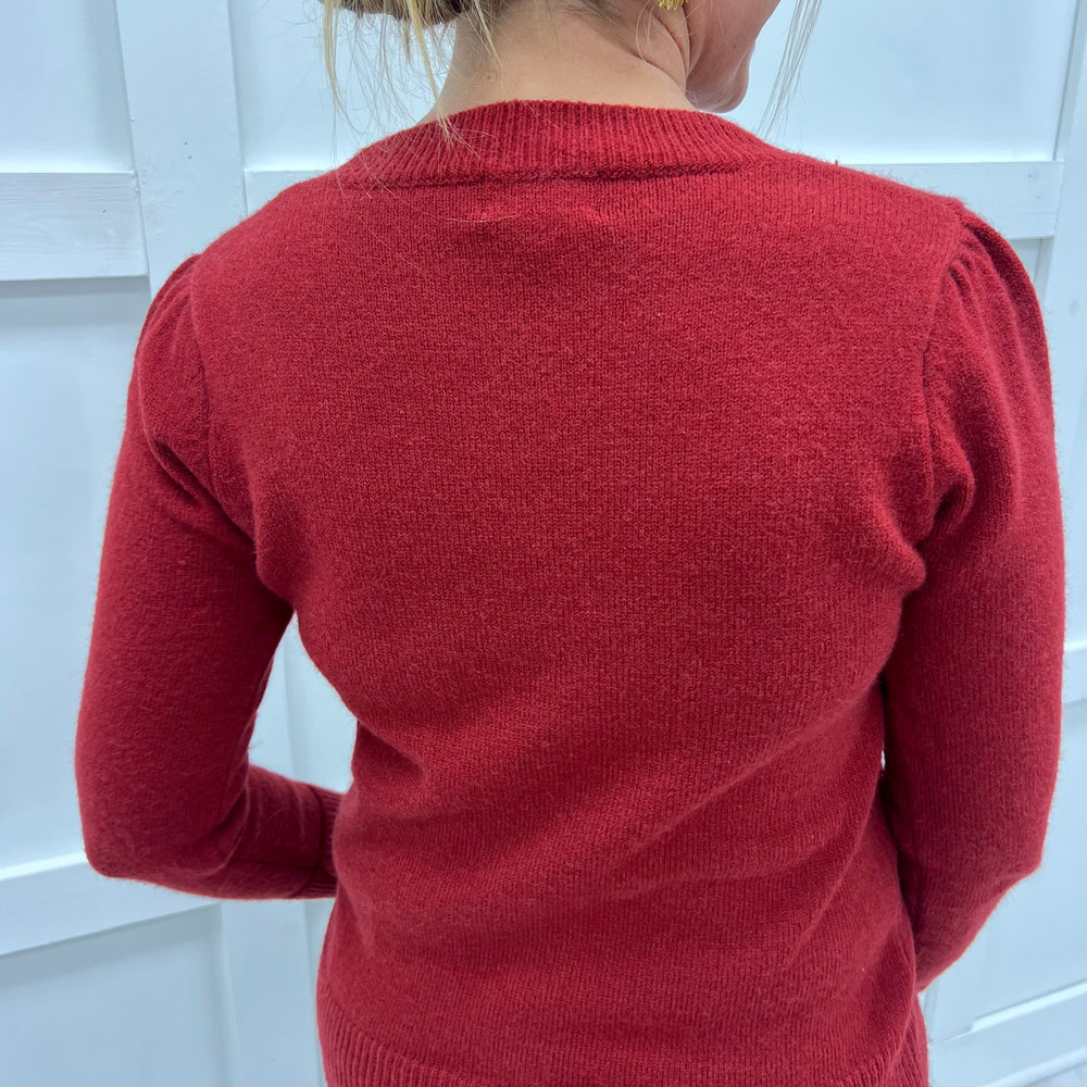 
                  
                    Winter Cheer Scroll Sweater (Red)
                  
                