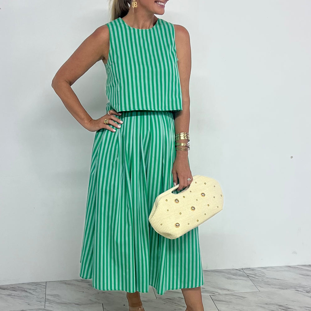 
                  
                    Saylor Stripe Top (Green)
                  
                