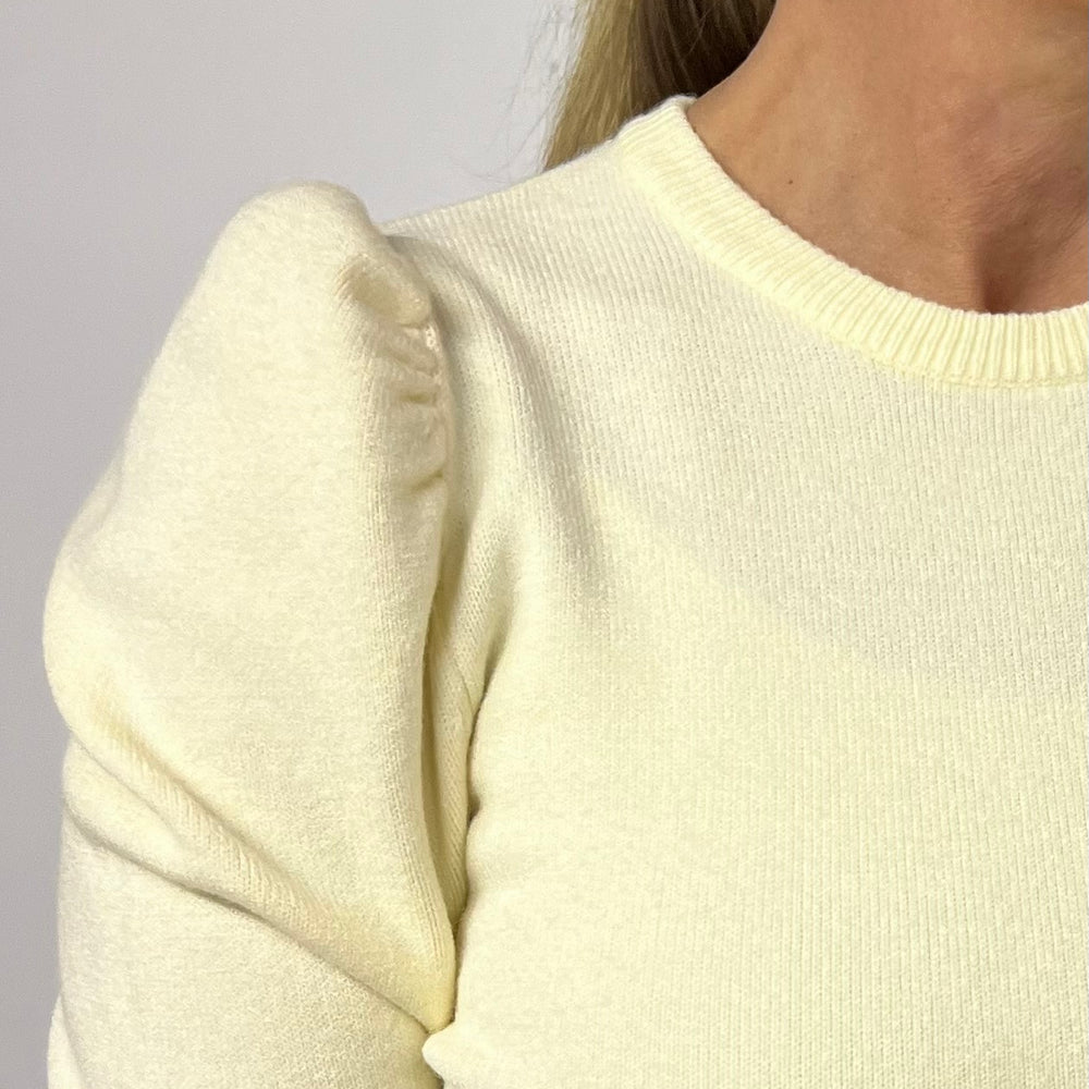 Mercer Puff Sleeve Sweater (Ivory)