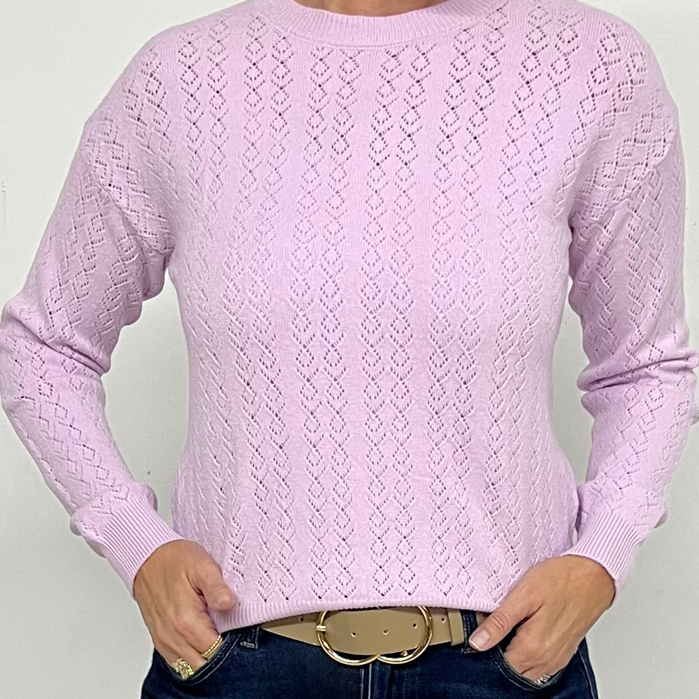 
                  
                    Luxe Lavender Pointelle Sweater
                  
                