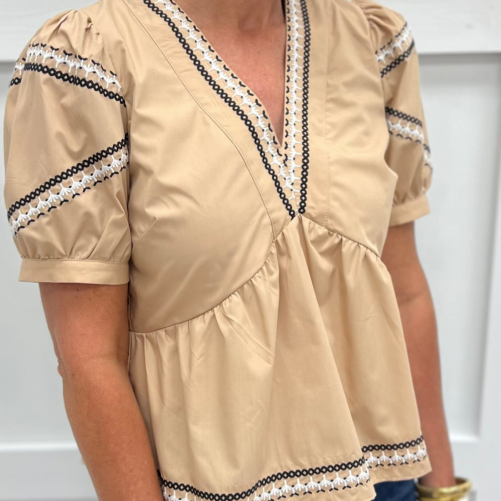 CoCo Embroidered Top