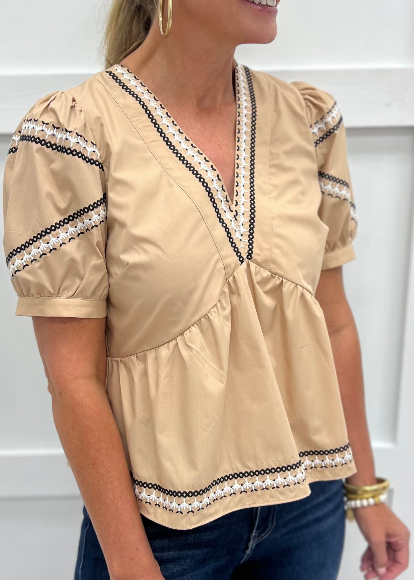 CoCo Embroidered Top