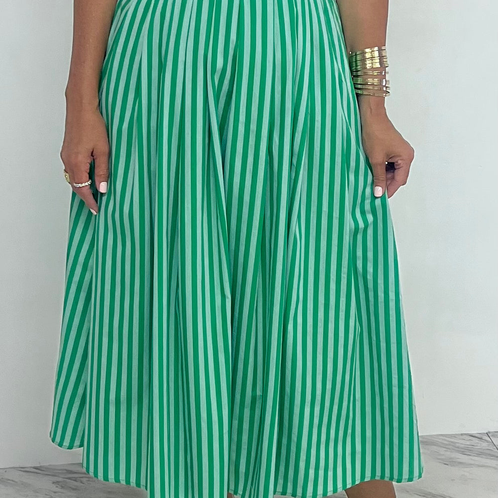 Saylor Stripe Skirt (Green)