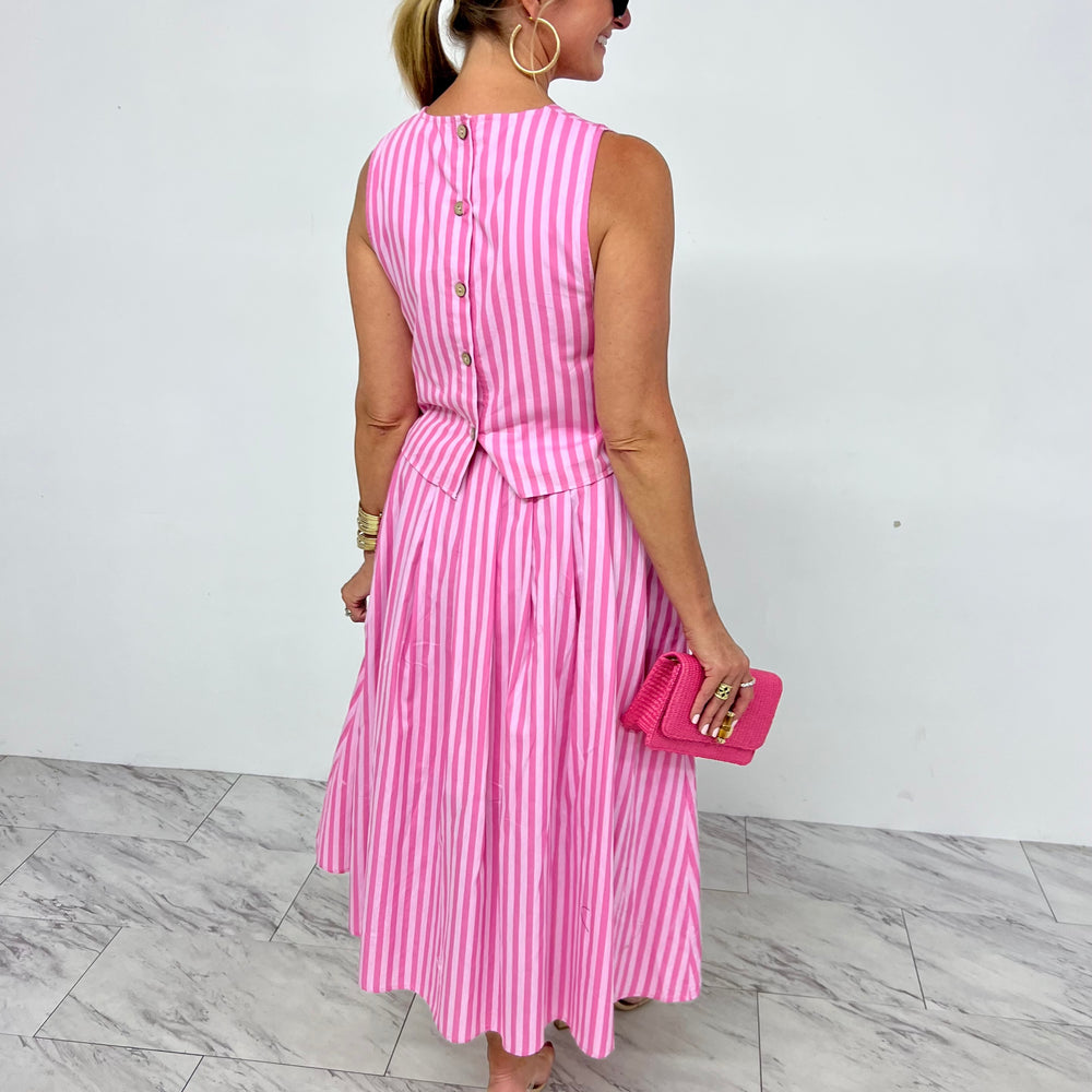 
                  
                    Saylor Stripe Skirt (Pink)
                  
                