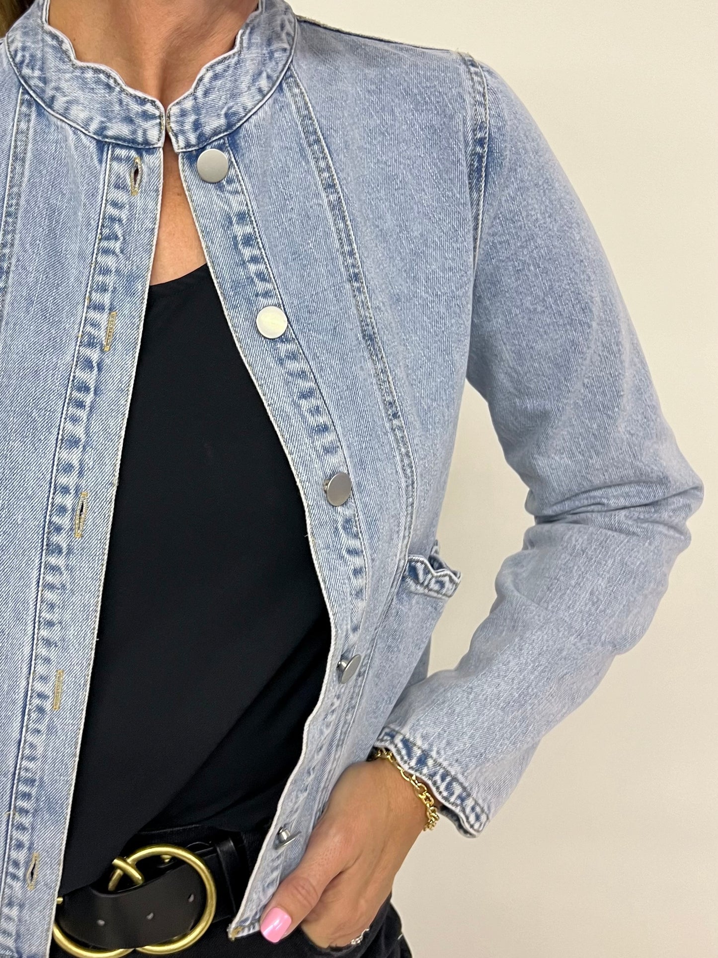 Voyage Scallop Denim Jacket