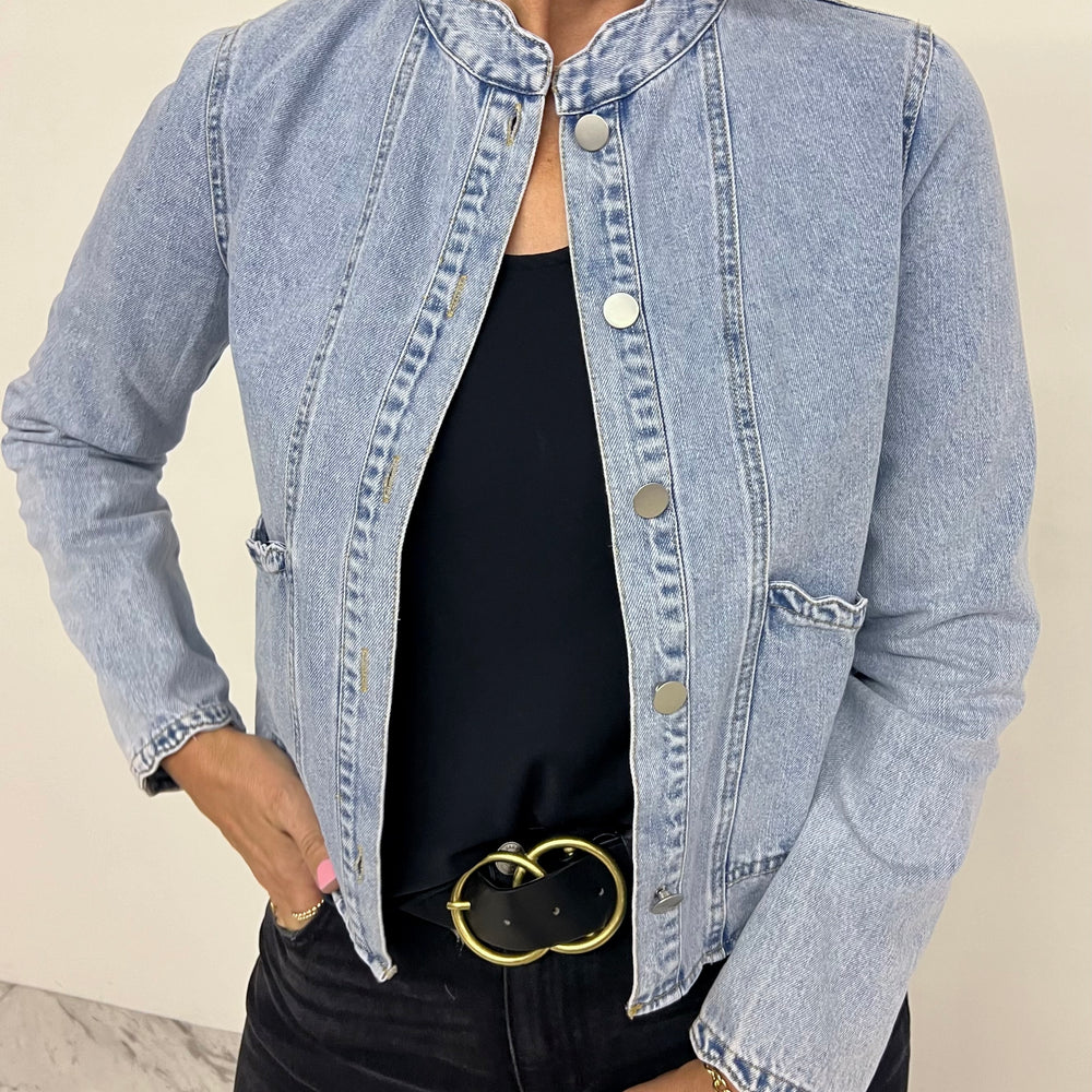 
                  
                    Voyage Scallop Denim Jacket
                  
                