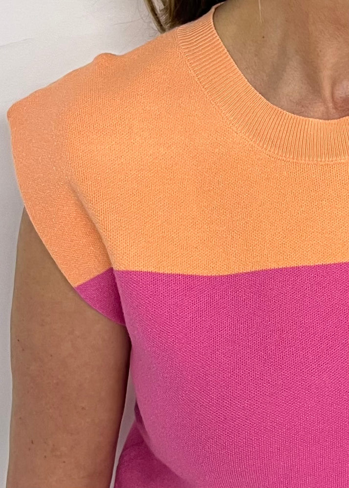 
                  
                    Caroline Colorblock Sleeveless Sweater
                  
                