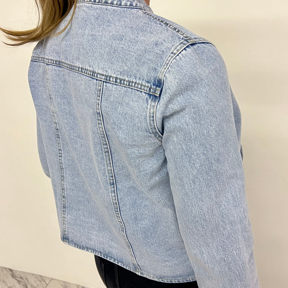 
                  
                    Voyage Scallop Denim Jacket
                  
                