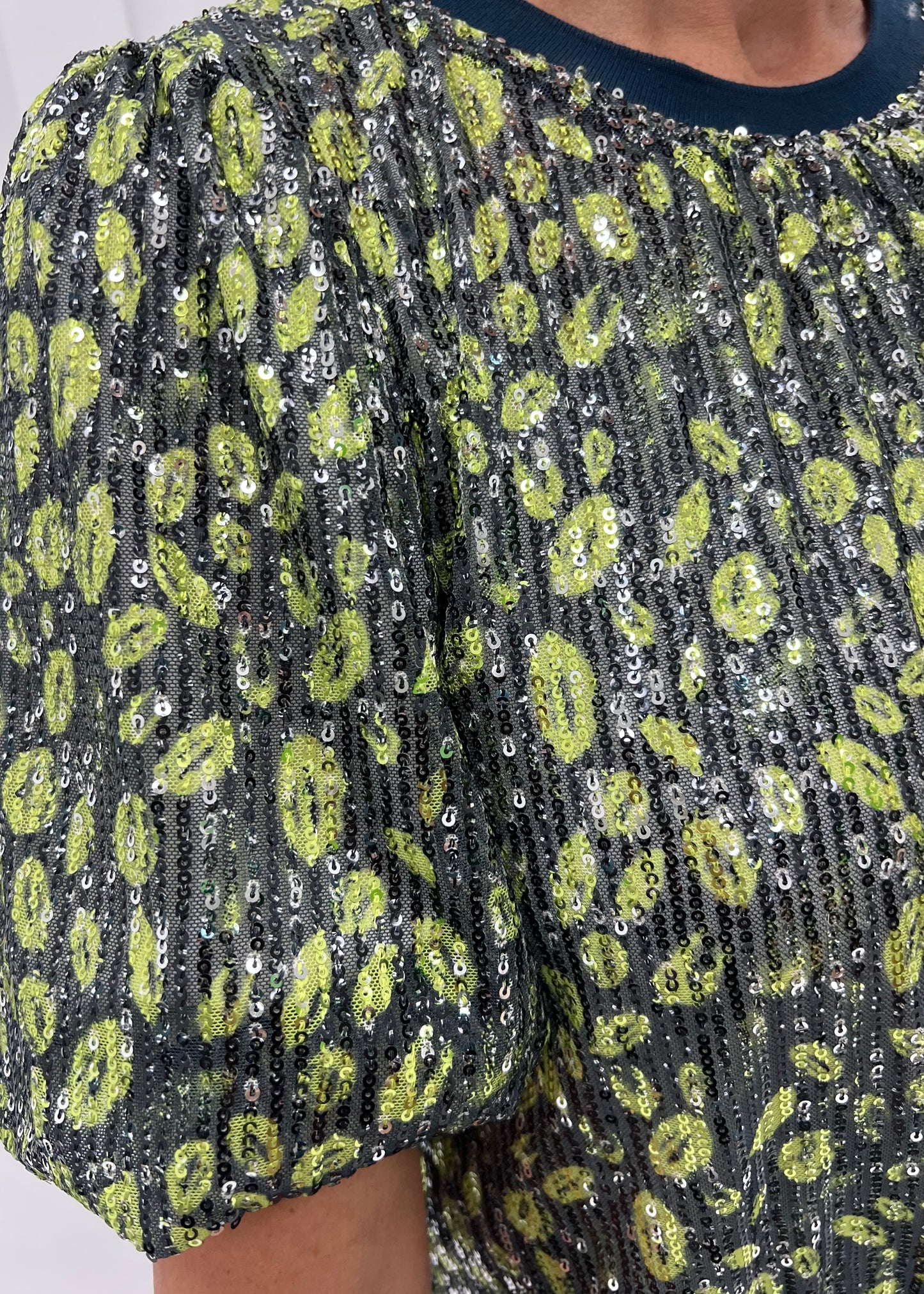 Time To Shine Sequin + Spotted Top