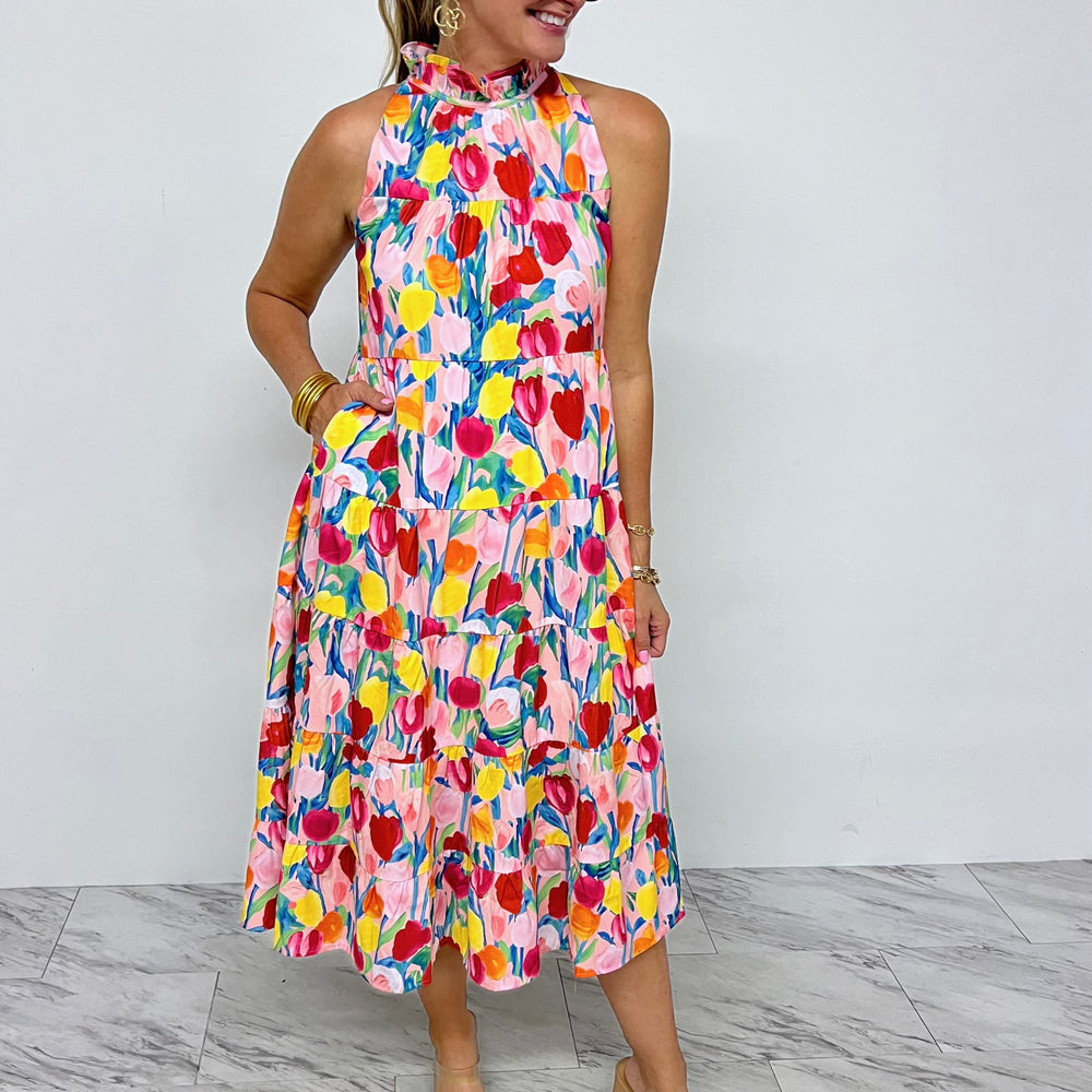 
                      
                        Tilly Floral Halter Dress- FINAL SALE
                      
                    