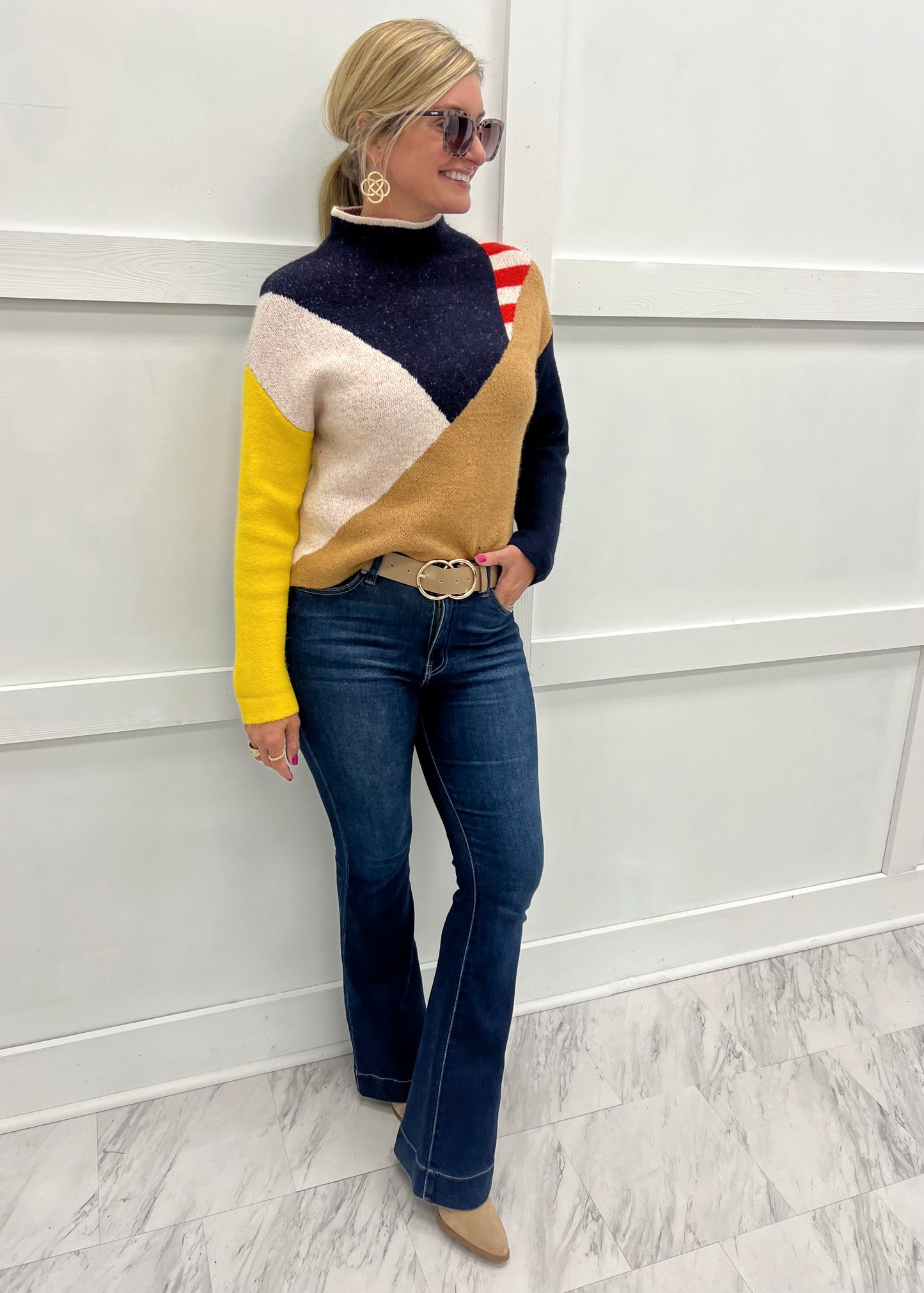 Maxine Mix Pattern Sweater