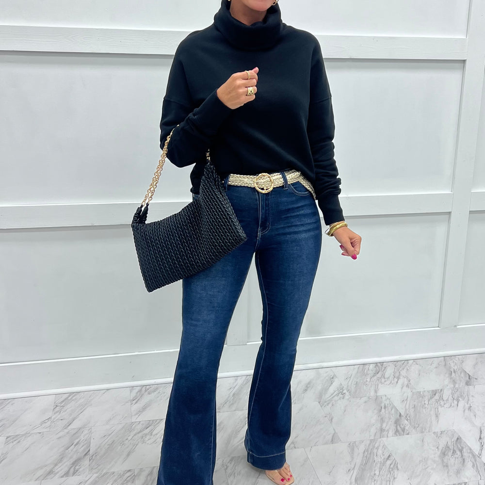 Jett Turtleneck Top (Black)
