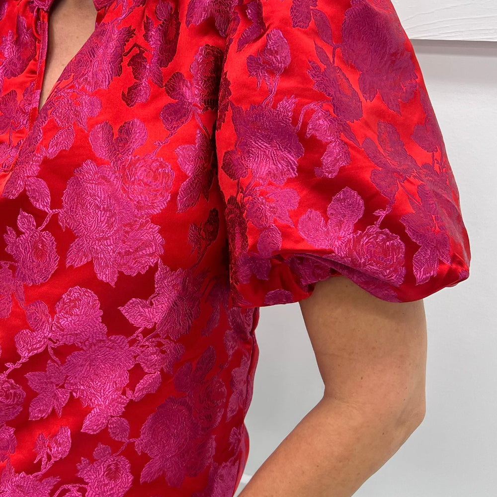 Sugar Plum Petals Jacquard Top