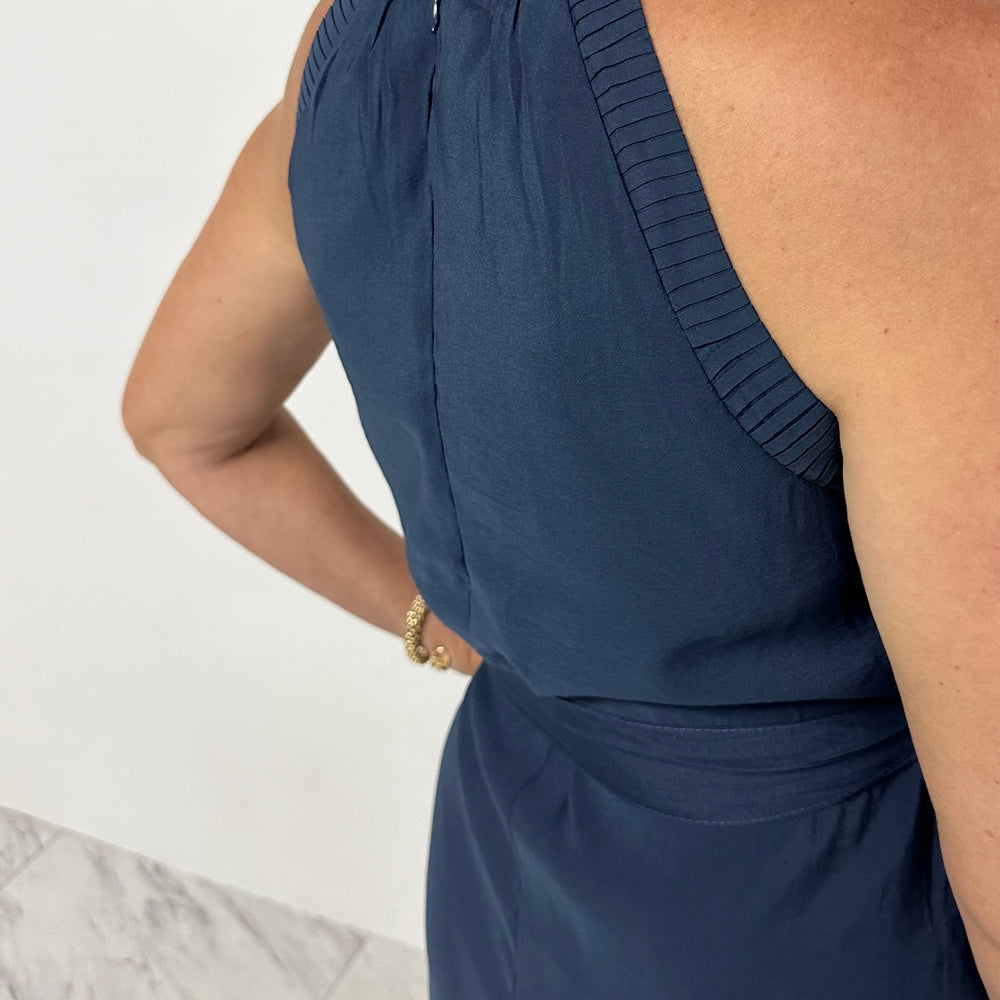 
                  
                    Natalie Navy Pleat Midi Dress- FINAL SALE
                  
                