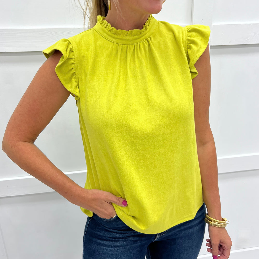 Selena Suede Top (Citrus)