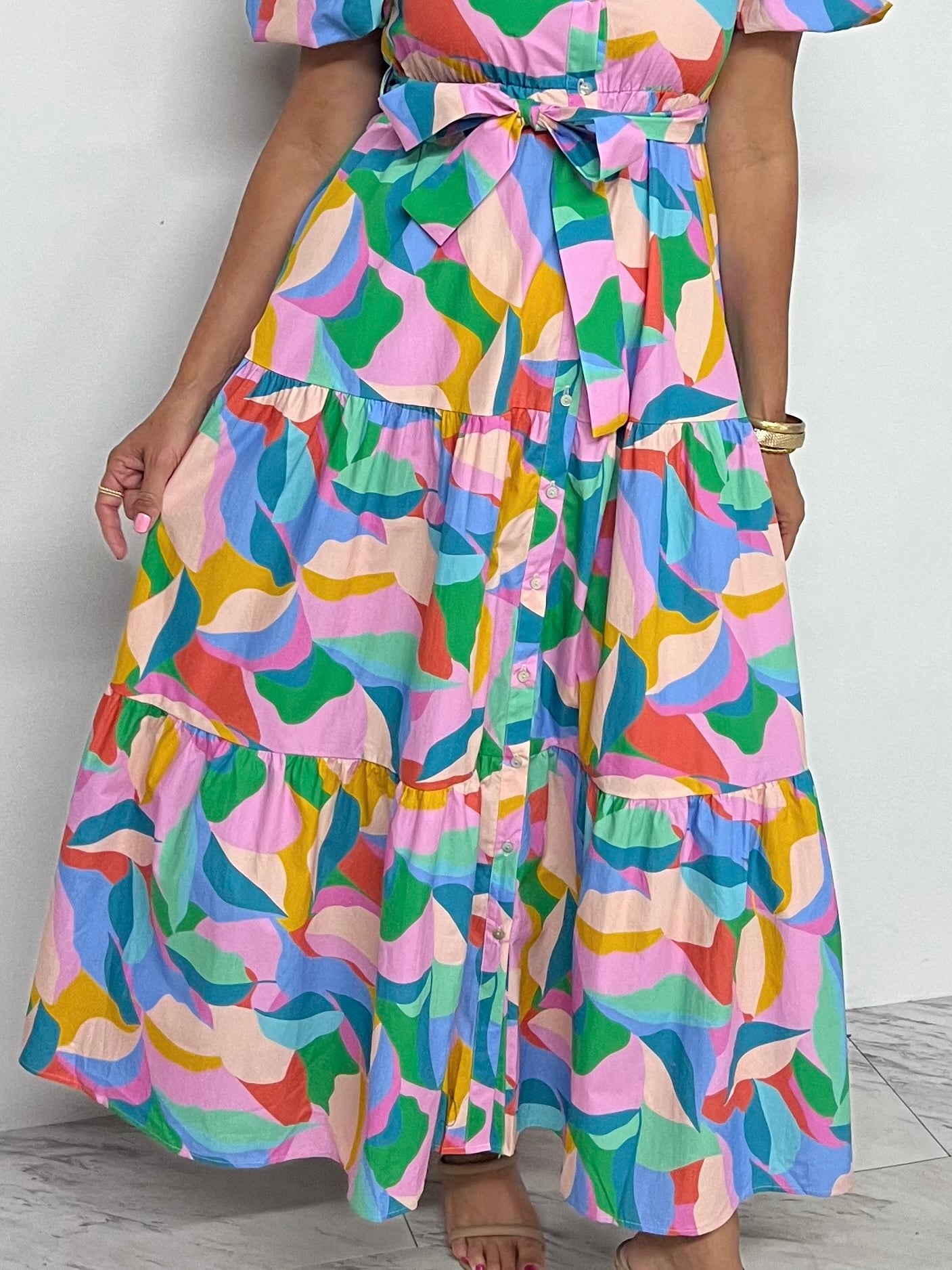 Brighton Colorsplash Button Front Dress - FINAL SALE