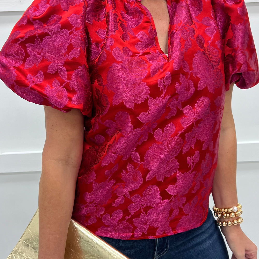 
                  
                    Sugar Plum Petals Jacquard Top
                  
                