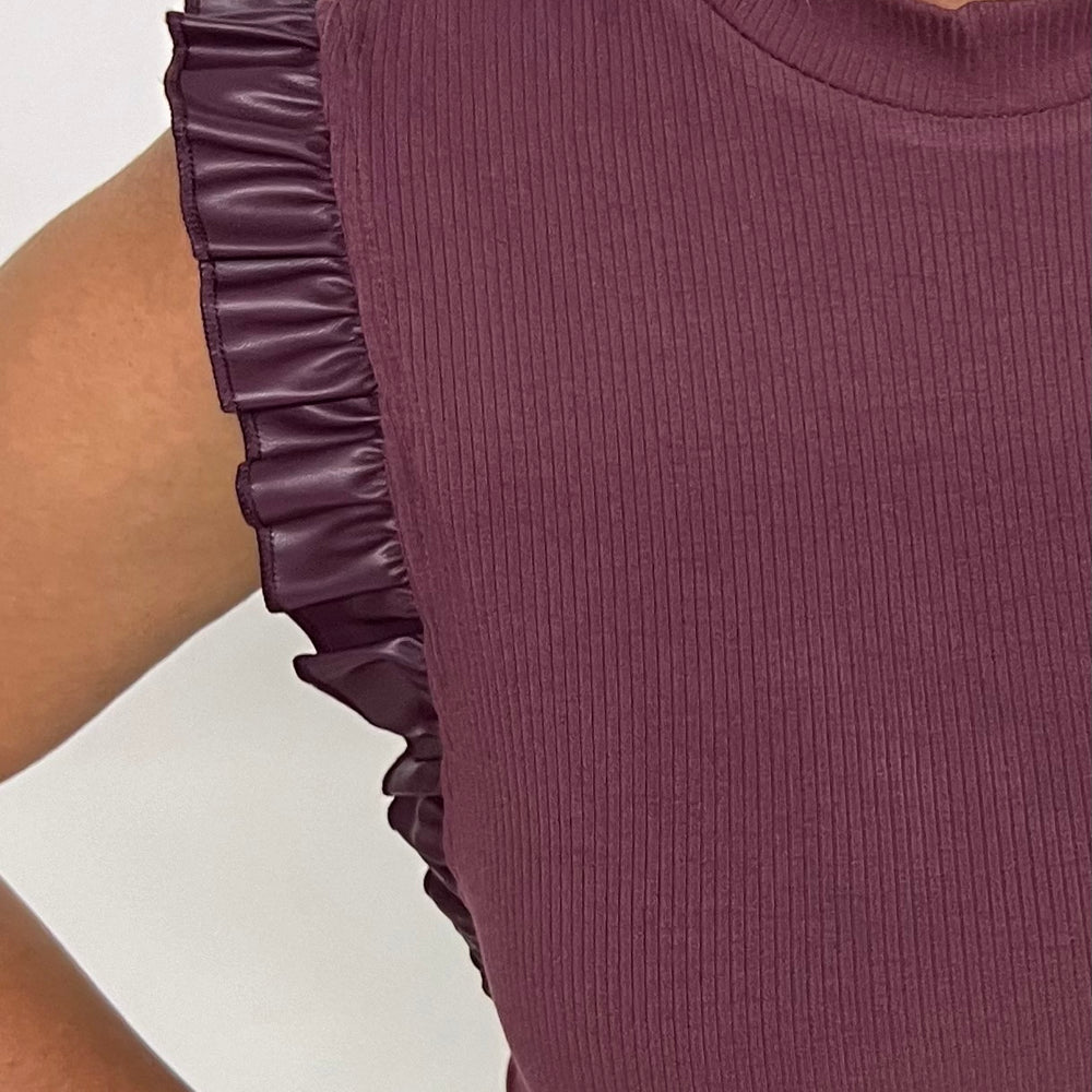 Maddie Ruffle Top (Plum)-FINAL SALE