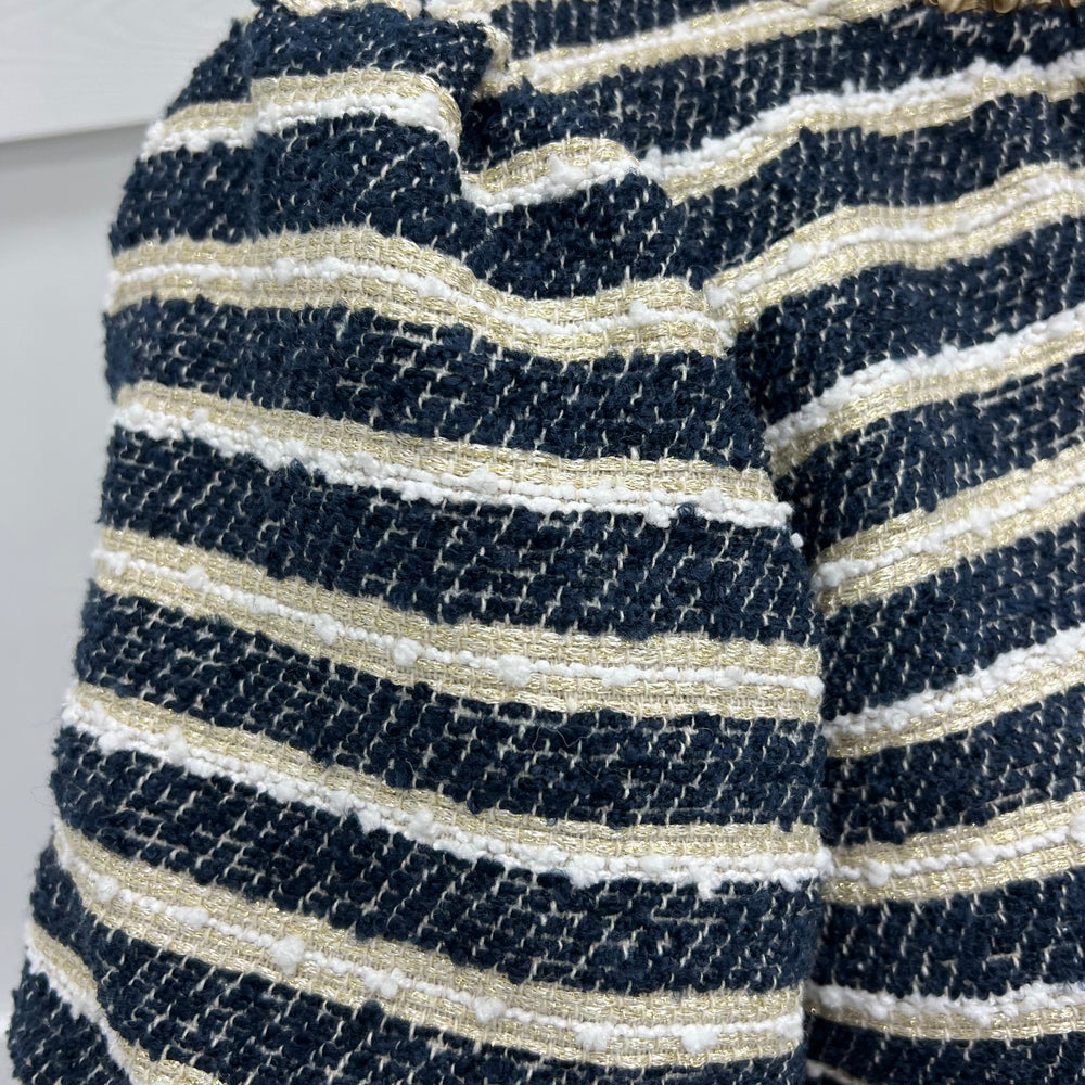 Marlie Metallic Stripe + Textured Top