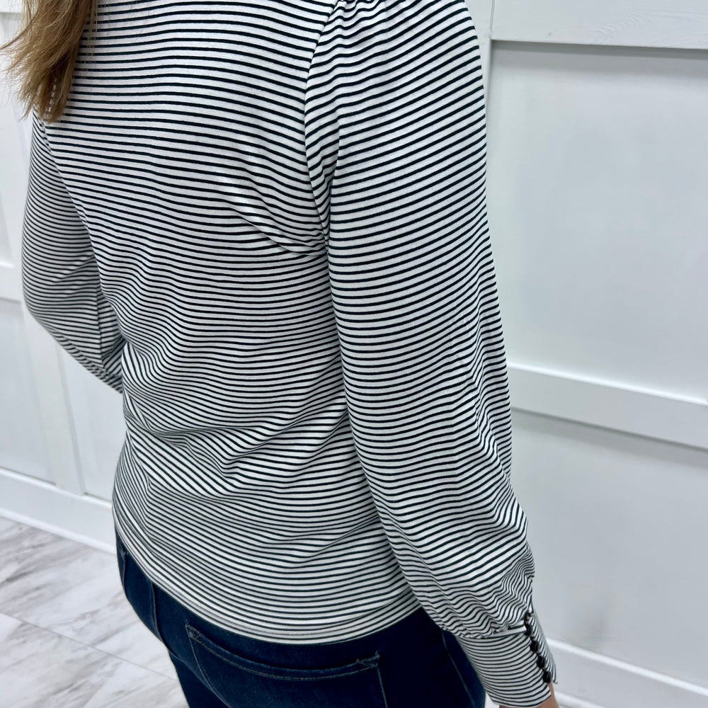 
                  
                    Sullivan Stripe + Button Top
                  
                