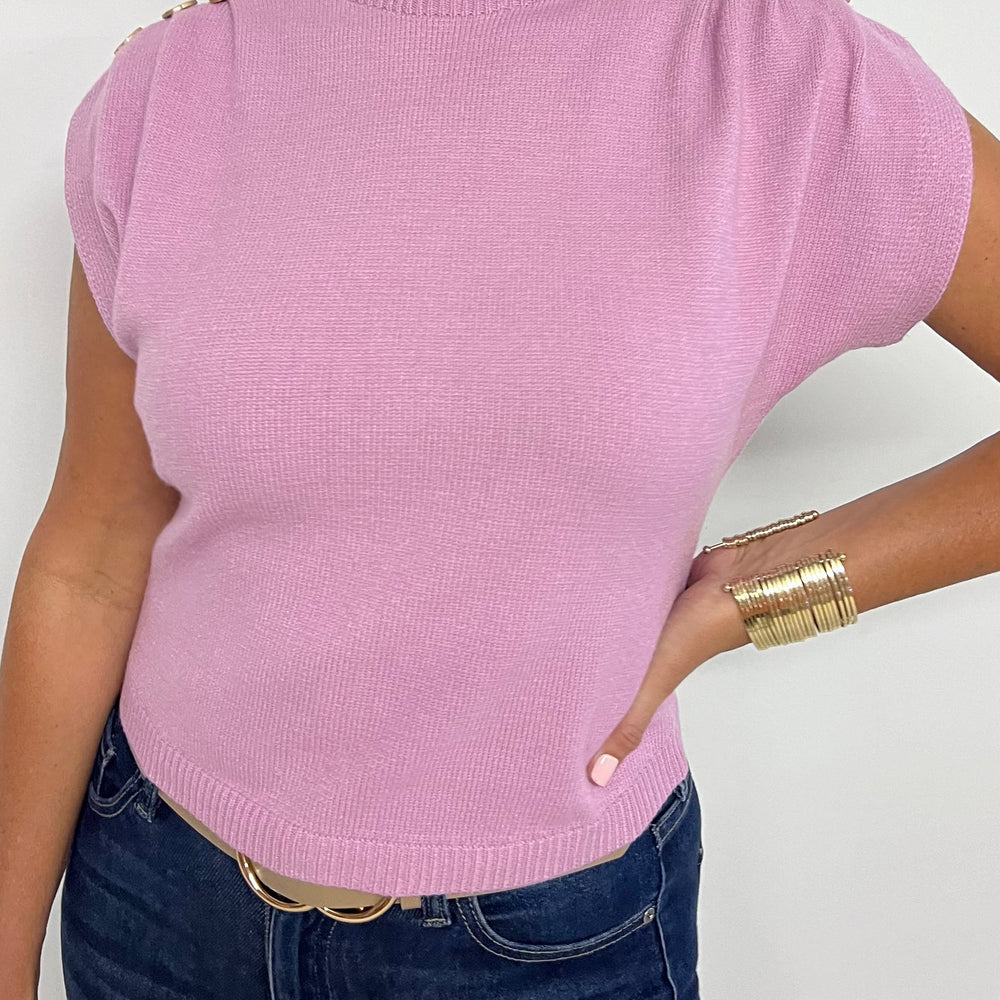 
                      
                        Larue Lilac + Button Sweater - FINAL SALE
                      
                    